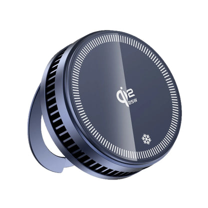 QI2 Magnetic Stand Refrigeration Wireless Charger 25W Fast Charging Ice Cooling MacSafe Car Phone Holder Bracket For IPhone12-17